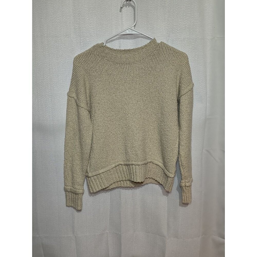 Gypsy Cloud Beige Boxy Pullover Sweater Size Small